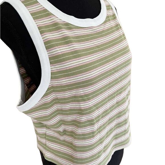 NWOT BP Ringer Tank, Green Kalee Stripe, size 2X - Picture 10 of 11